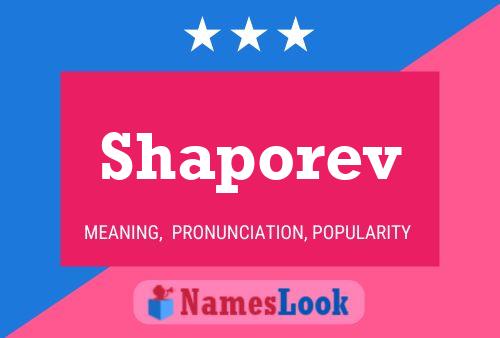 Shaporev Name Poster