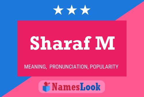 Sharaf M Name Poster