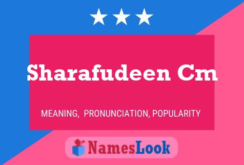 Sharafudeen Cm Name Poster