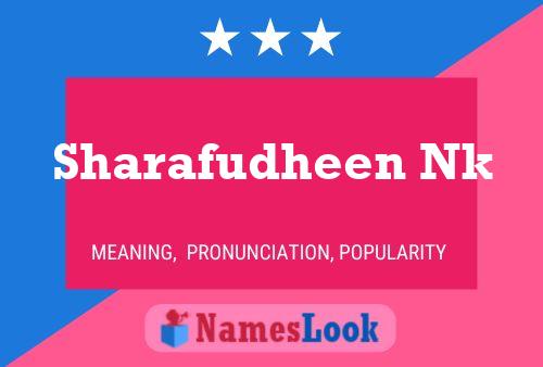 Sharafudheen Nk Name Poster