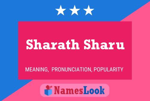 Sharath Sharu Name Poster