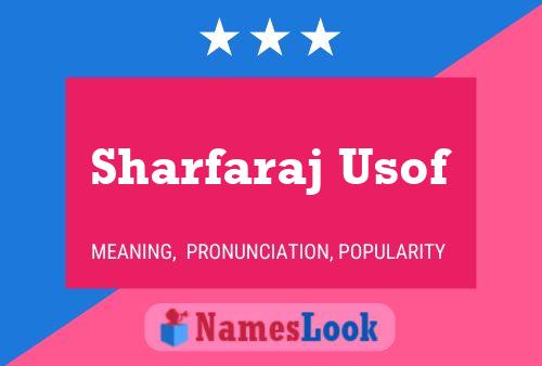 Sharfaraj Usof Name Poster