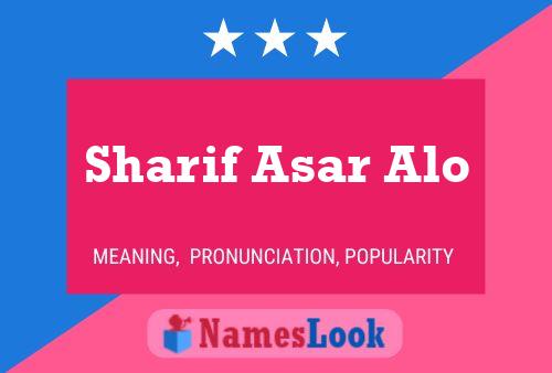 Sharif Asar Alo Name Poster