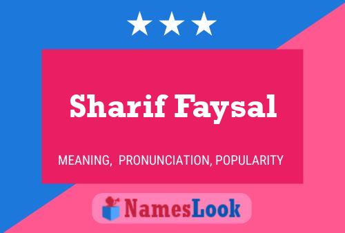 Sharif Faysal Name Poster