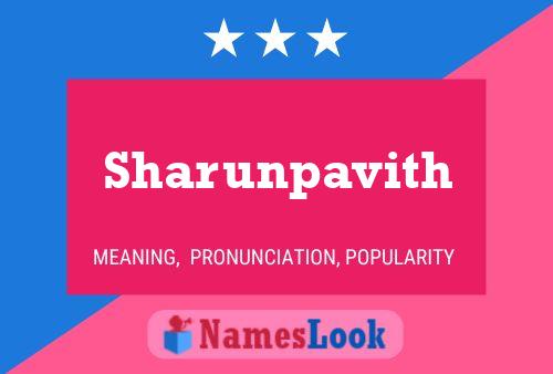 Sharunpavith Name Poster