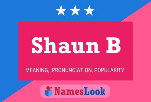 Shaun B Name Poster