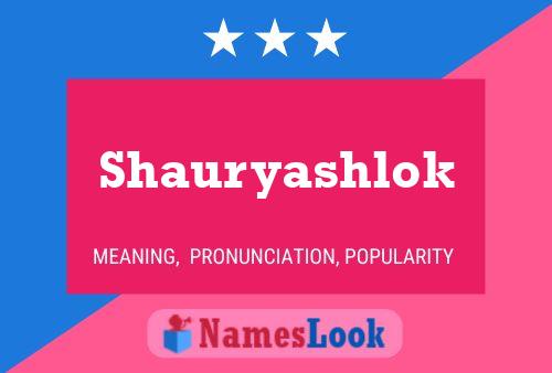 Shauryashlok Name Poster