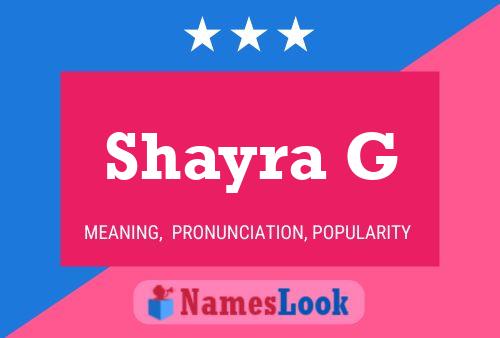 Shayra G Name Poster