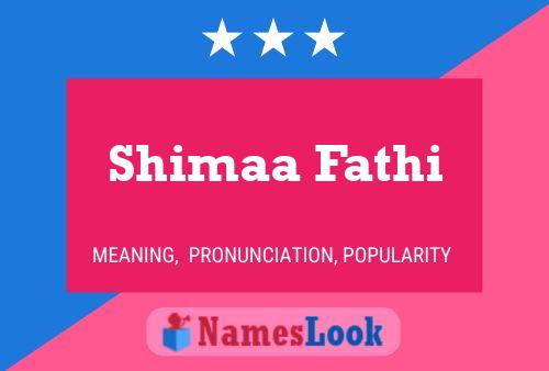 Shimaa Fathi Name Poster