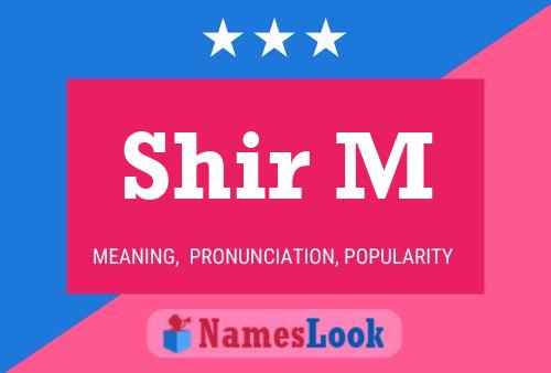 Shir M Name Poster