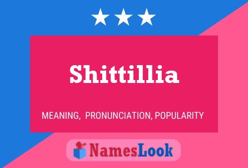 Shittillia Name Poster