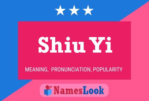 Shiu Yi Name Poster