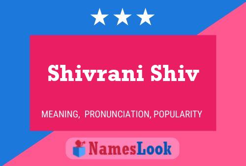 Shivrani Shiv Name Poster