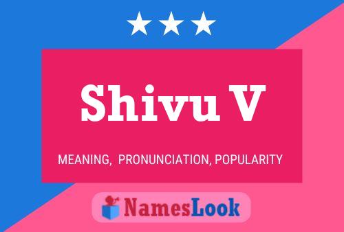 Shivu V Name Poster