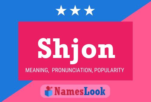 Shjon Name Poster