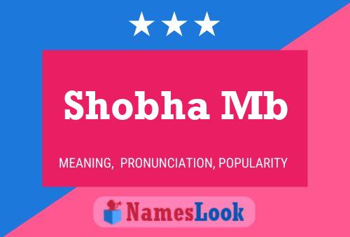 Shobha Mb Name Poster