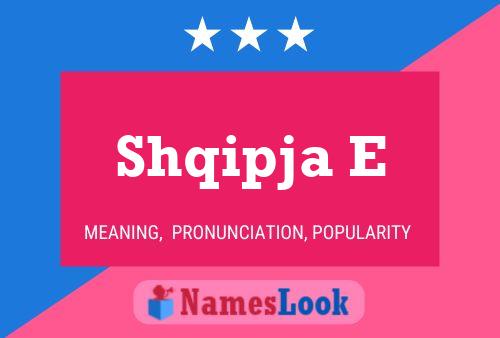 Shqipja E Name Poster