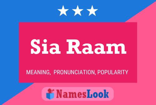 Sia Raam Name Poster