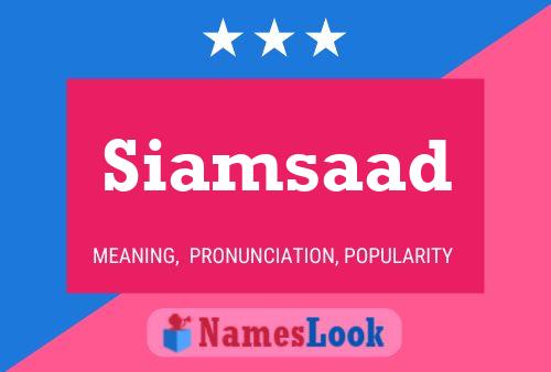 Siamsaad Name Poster