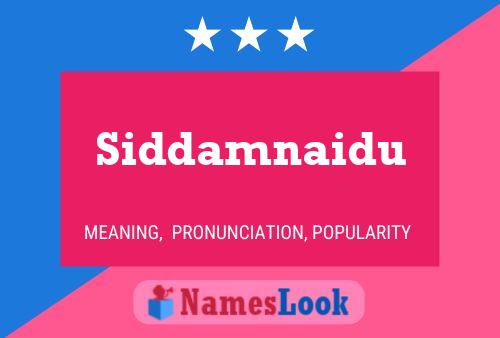 Siddamnaidu Name Poster