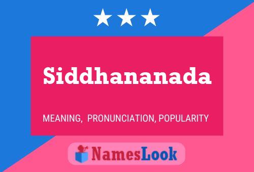 Siddhananada Name Poster