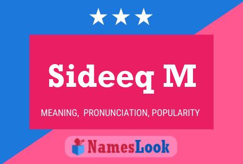 Sideeq M Name Poster