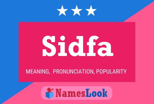 Sidfa Name Poster