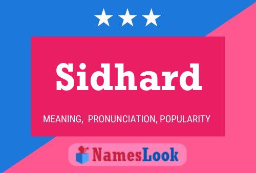 Sidhard Name Poster