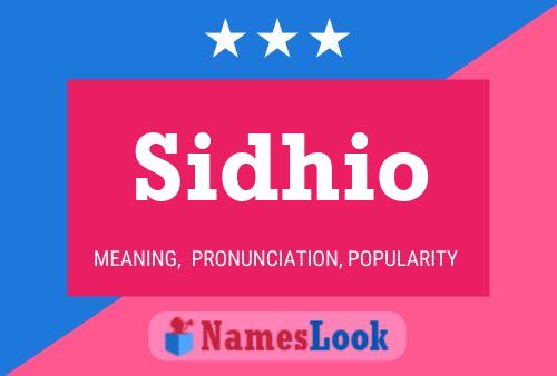 Sidhio Name Poster