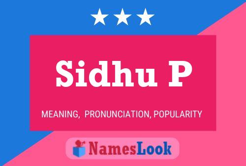 Sidhu P Name Poster