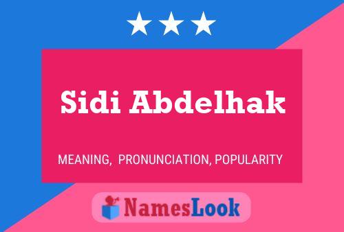 Sidi Abdelhak Name Poster