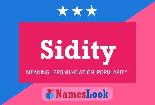 Sidity Name Poster