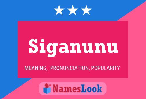 Siganunu Name Poster