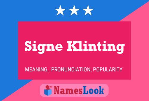 Signe Klinting Name Poster