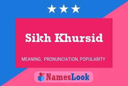 Sikh Khursid Name Poster