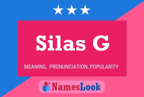 Silas G Name Poster