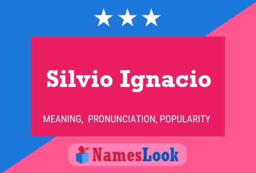 Silvio Ignacio Name Poster