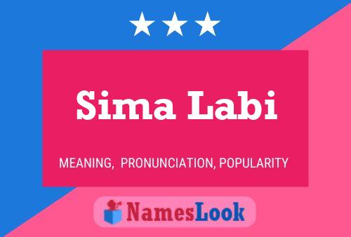 Sima Labi Name Poster