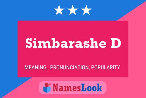 Simbarashe D Name Poster