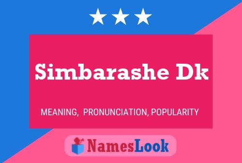 Simbarashe Dk Name Poster