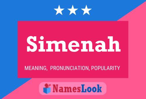 Simenah Name Poster