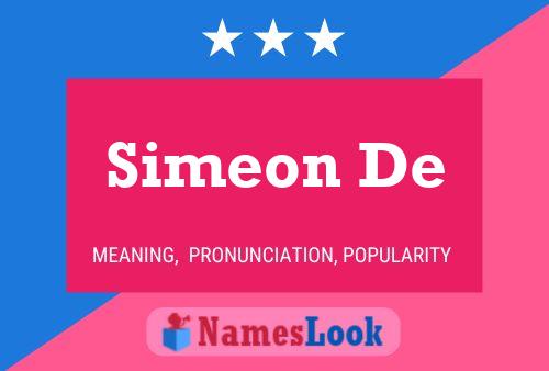 Simeon De Name Poster