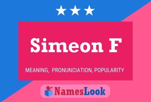 Simeon F Name Poster