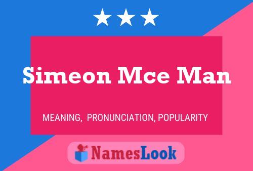 Simeon Mce Man Name Poster