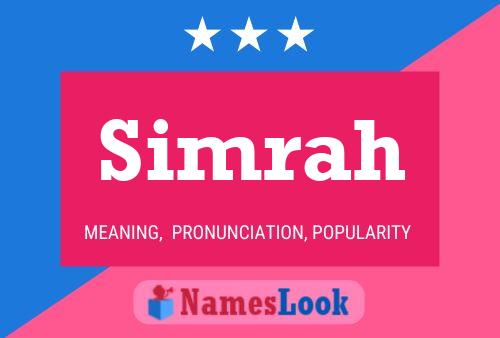 Simrah Name Poster