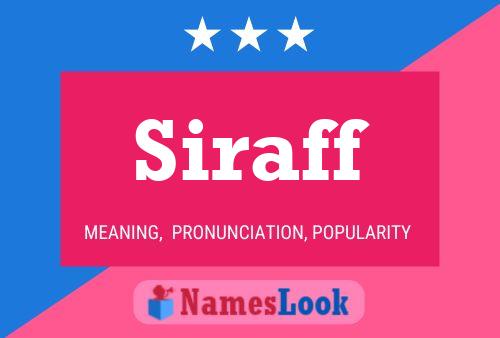 Siraff Name Poster