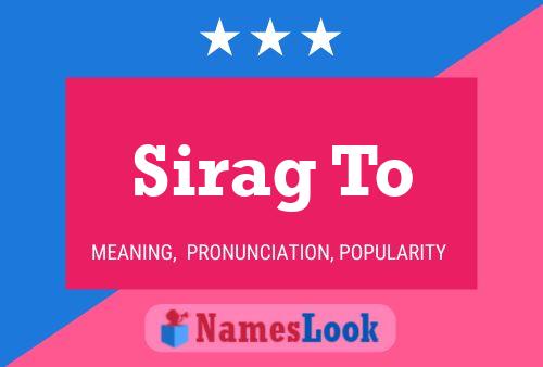 Sirag To Name Poster