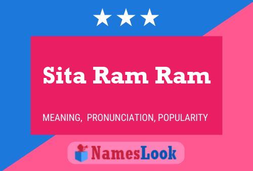 Sita Ram Ram Name Poster