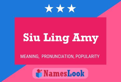 Siu Ling Amy Name Poster