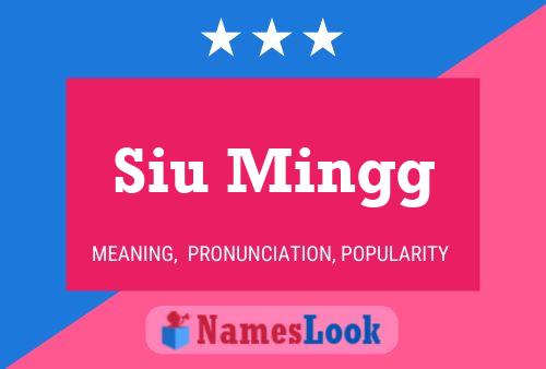 Siu Mingg Name Poster